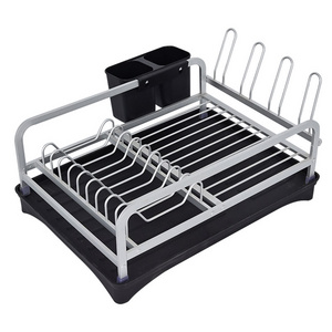 Household kitchen counter aluminum storage bowl and chopsticks drain rack sink storage rack