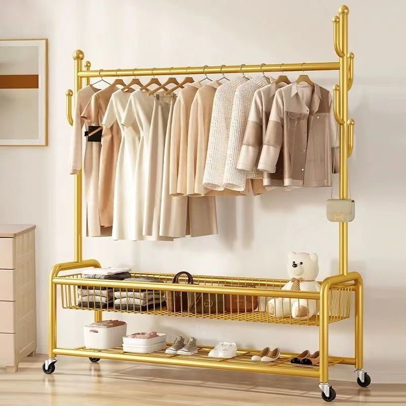 Hot selling floor to ceiling clothes rack home bedroom clothes rack storage rack