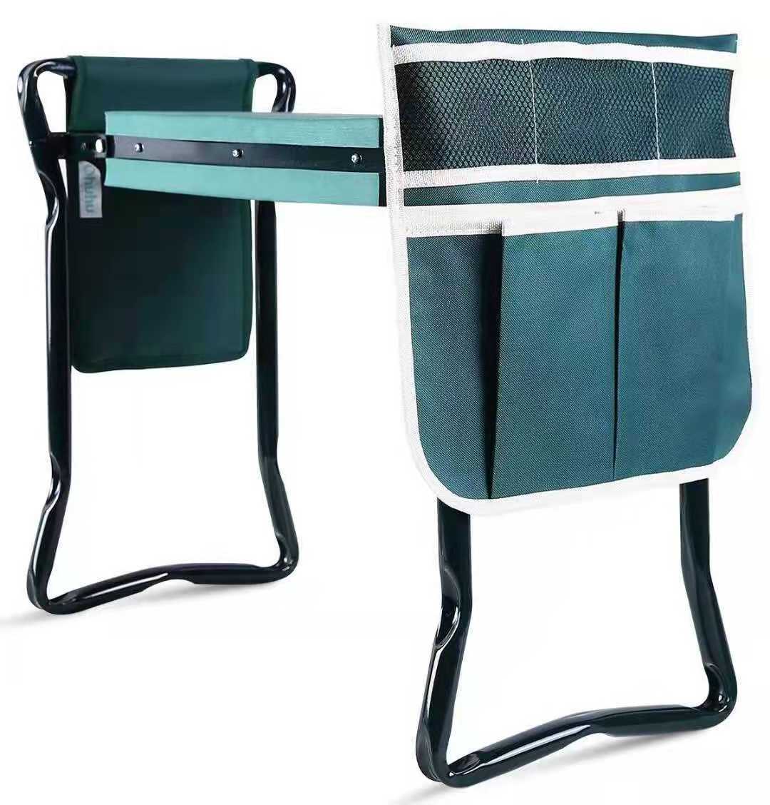 Garden Kneeler and Seat Heavy Duty Gardening Bench for Kneeling and Sitting Folding Garden Stools with Tool Pouch