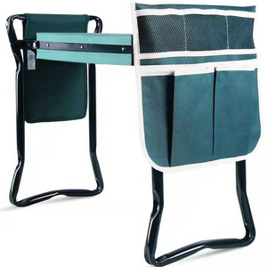 Garden Kneeler and Seat Heavy Duty Gardening Bench for Kneeling and Sitting Folding Garden Stools with Tool Pouch