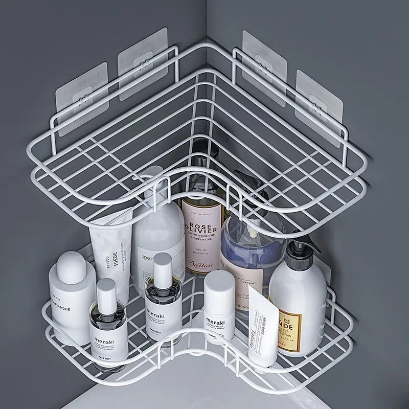 Hot Top Selling Popular Perforation Free Bathroom Triangle Shelf Wall Mounted Corner Storage Rack