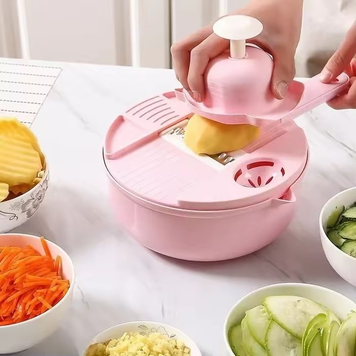 New multifunctional vegetable cutter 12 in 1 kitchen slicer household potato shredder