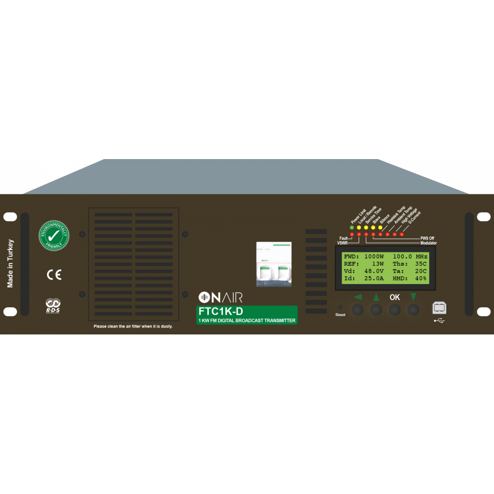 1KW FM Broadcast Transmitter MPX Fm transmitter 1kw fm transmitter 1kw radio station equipment