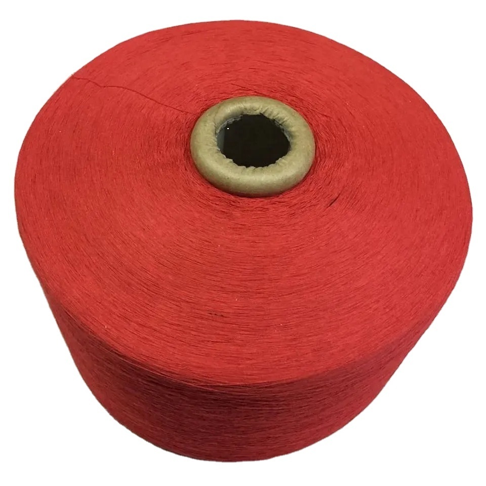 Ne 24/1 polyester cotton blended yarn Onan carded open end recycled knitting yarn for socks gloves towels