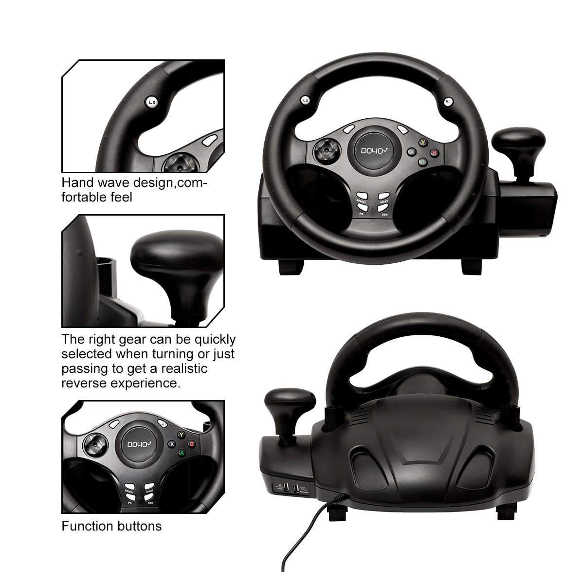 7 in1 Car Driving Force Gaming Stand Volante Para Set Game Steering Wheel Racing for PC TV