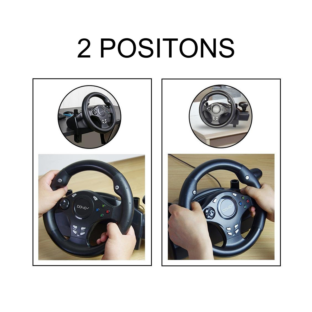 7 in1 Car Driving Force Gaming Stand Volante Para Set Game Steering Wheel Racing for PC TV