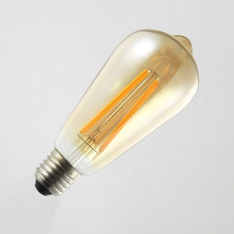 LED Filament Bulb E27 2W 4W 6W 8W Clear Retro Edison ST64 220V AC Super Bright Lamp Light