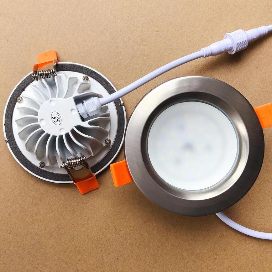 Stainless Steel Cover LED Spot light IP65 Waterproof LED Downlight Fire prevention for Bathroom LED Ceiling Lamp