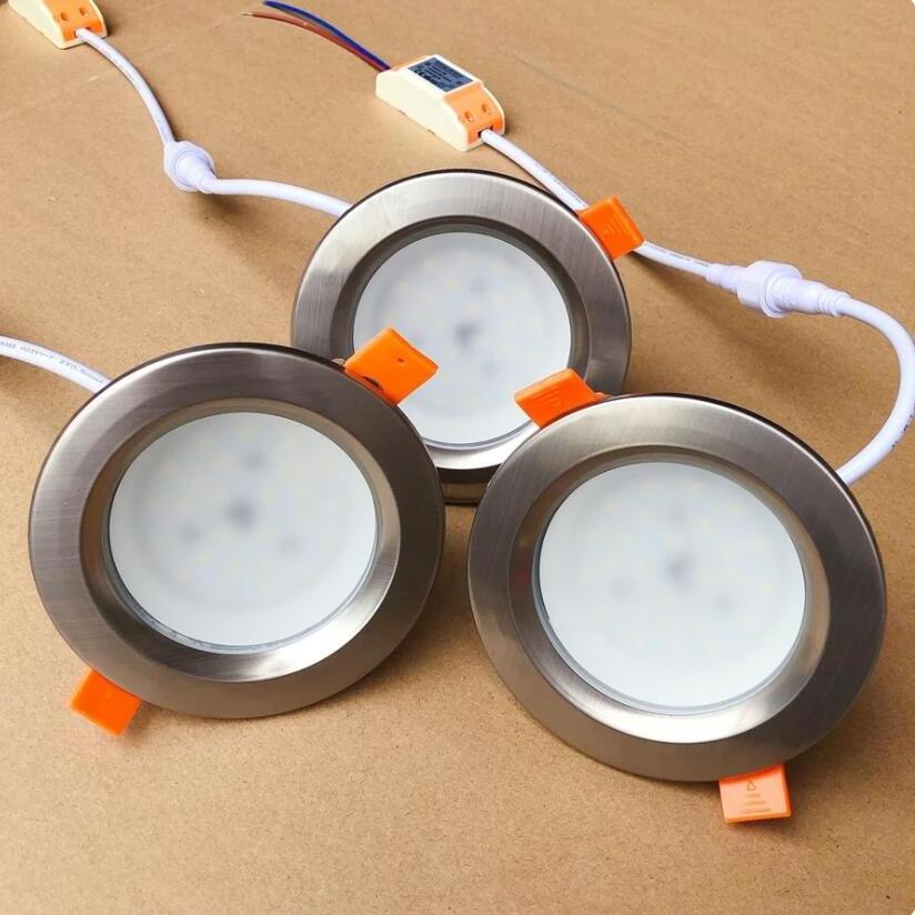 Stainless Steel Cover LED Spot light IP65 Waterproof LED Downlight Fire prevention for Bathroom LED Ceiling Lamp