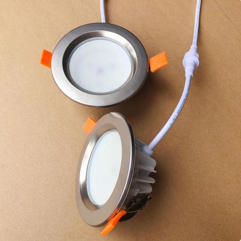 Stainless Steel Cover LED Spot light IP65 Waterproof LED Downlight Fire prevention for Bathroom LED Ceiling Lamp