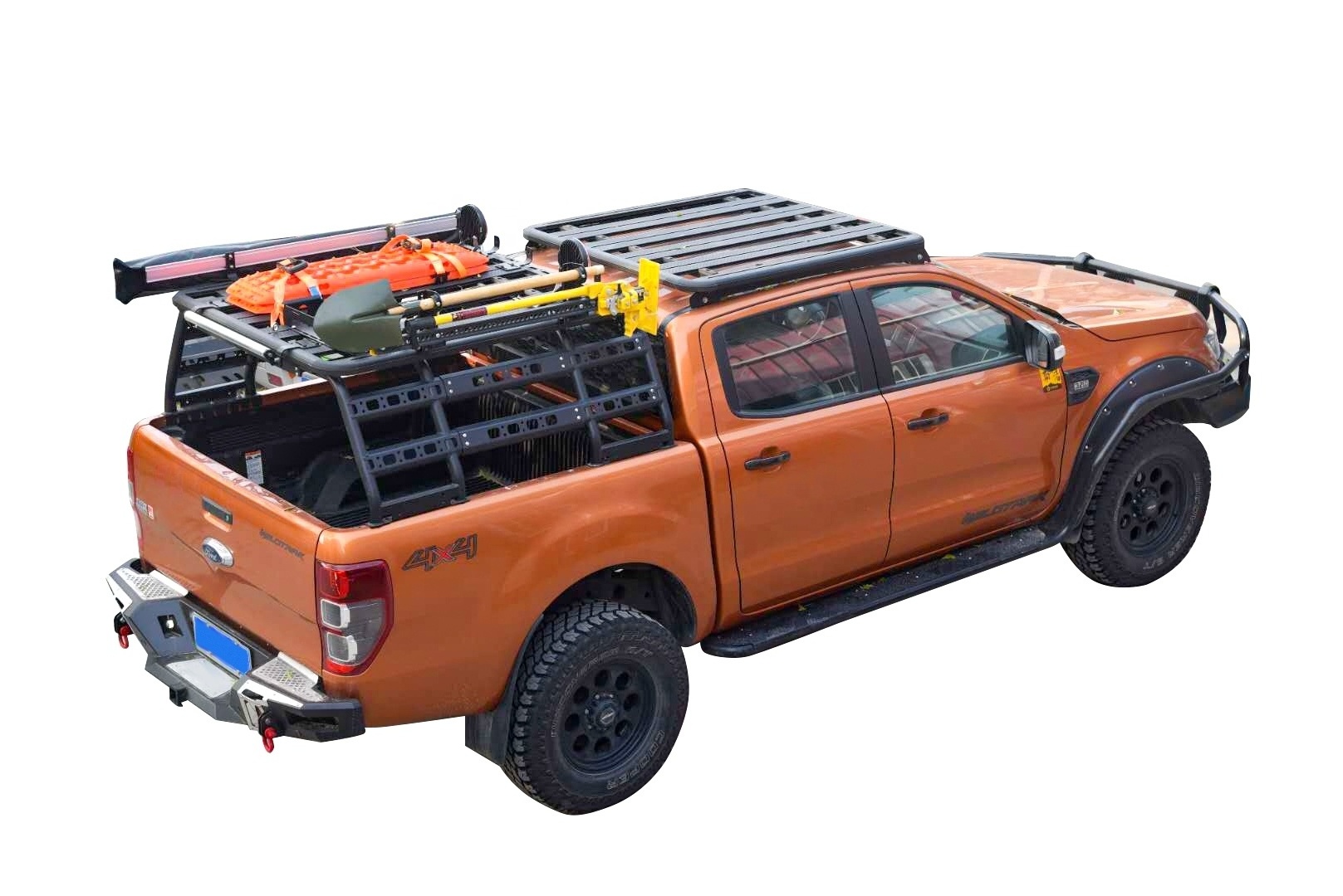 new Style aluminum Basket Roof Rack and Roll Bar for Toyota Hilux and Revo Pickup