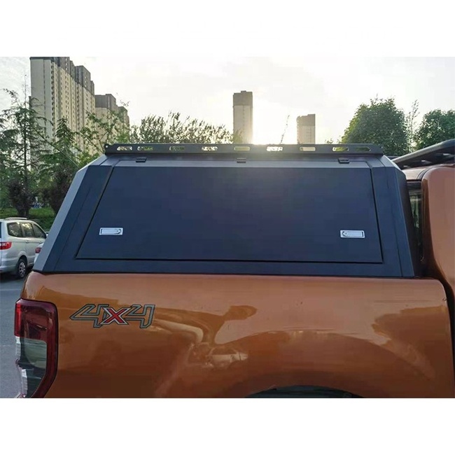 With Windows Steel Dual Cab Hardtop 4x4 Pick Up Pickup Truck Bed Canopy Topper for Ford Ranger Canopy