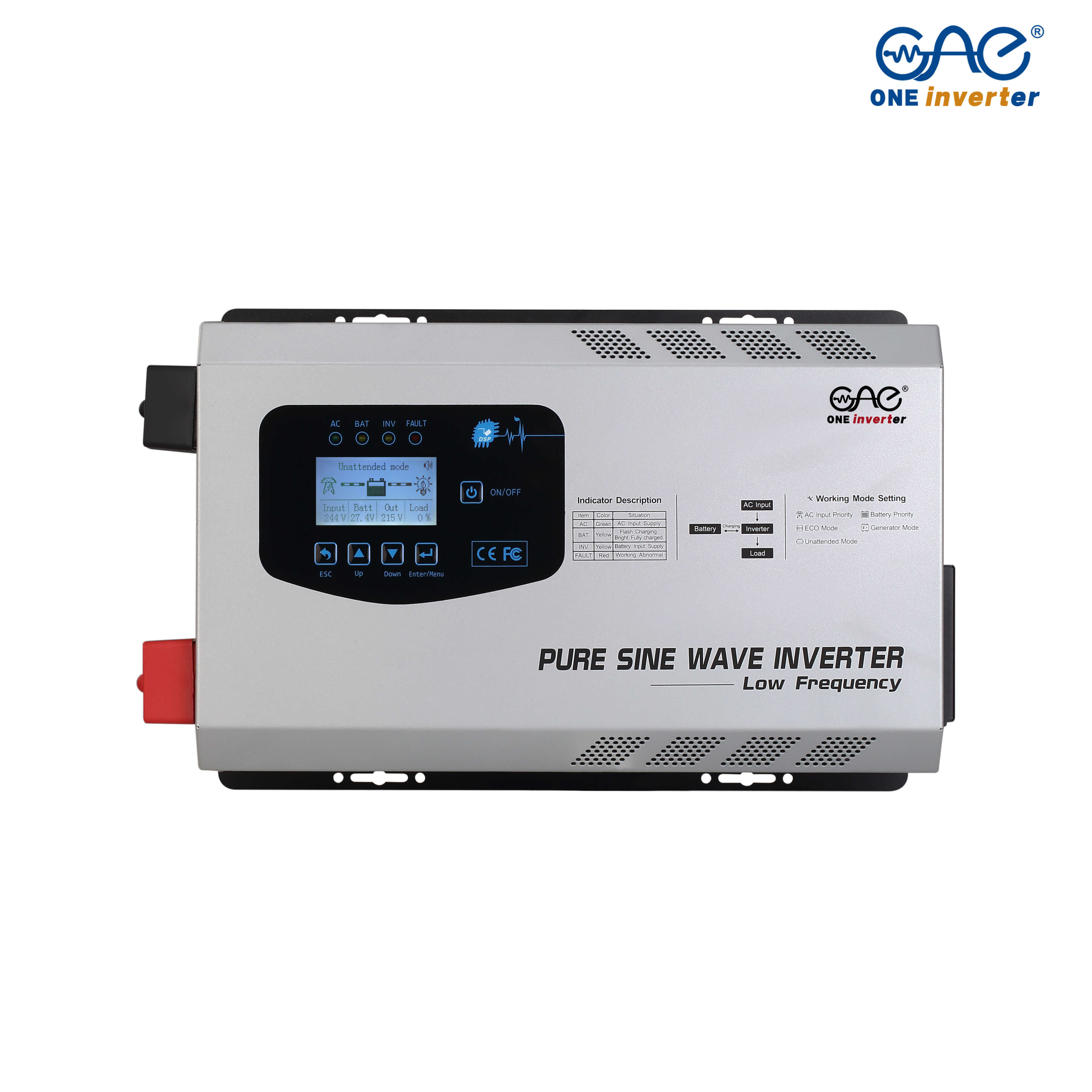 inverter 3kw 4kw 5kw 6kw  24v 48v dc to ac 220v 230v 240v off grid pure sine wave solar inverter