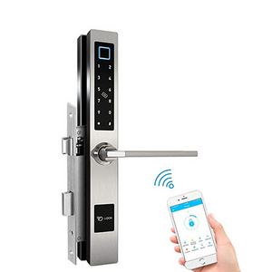 Narrow frame door broken bridge aluminum electronic fingerprint DIGITAL LOCK for outdoor and interior door