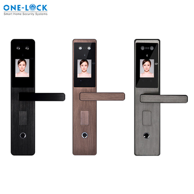 Face recognition smart door lock  tuya smart zigbee security cam face unlock digital door lock