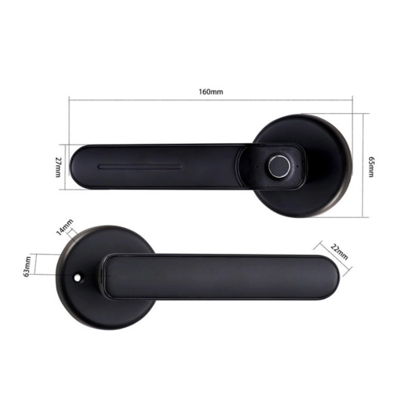 smart homekit door lock fingerprint lock with handle