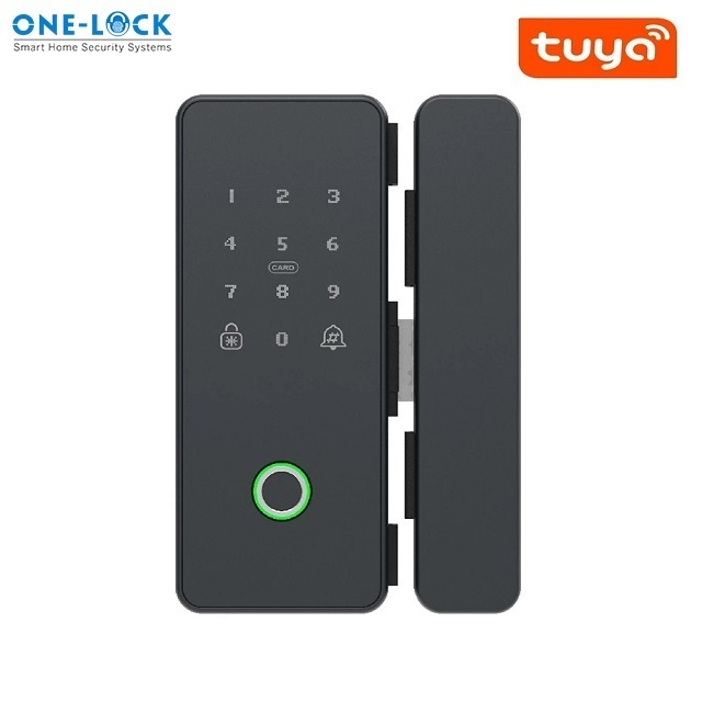 tuya app electronic keyless biometric commercial door locks for glass doors