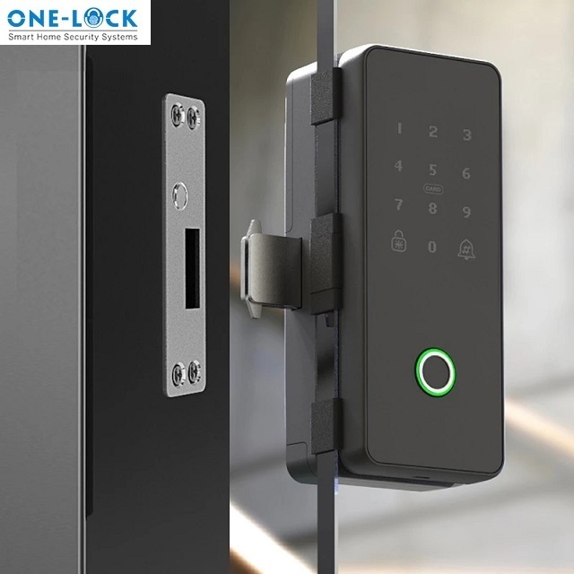 tuya app electronic keyless biometric commercial door locks for glass doors