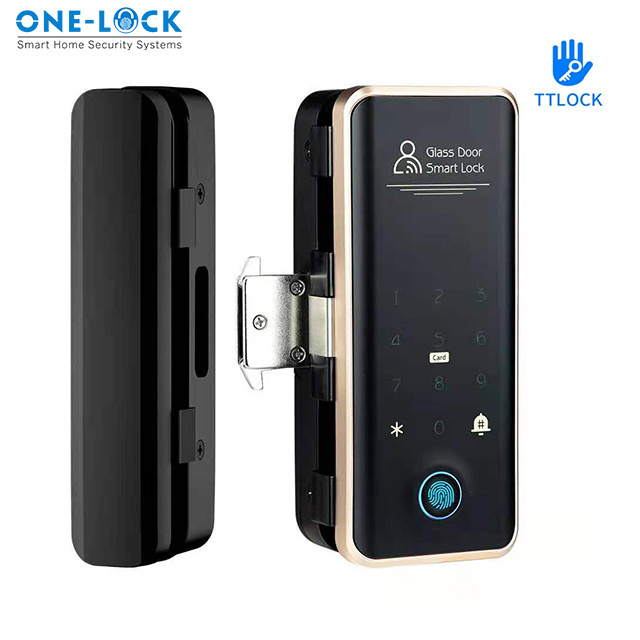 Commercial glass sliding door keyless entry smart home lock