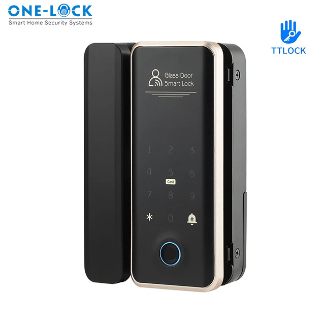 Commercial glass sliding door keyless entry smart home lock