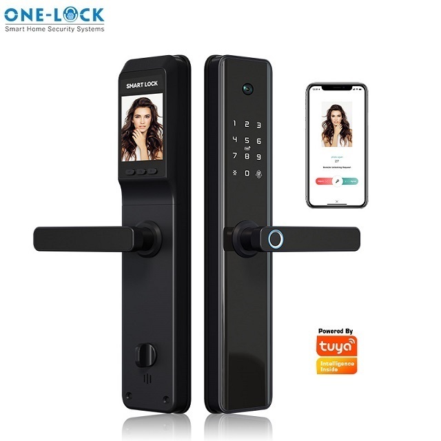 Automatic Intelligent Wireless Digital fingerprint door lock tuya Smart Door Lock with Camera