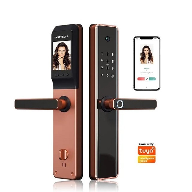 Automatic Intelligent Wireless Digital fingerprint door lock tuya Smart Door Lock with Camera