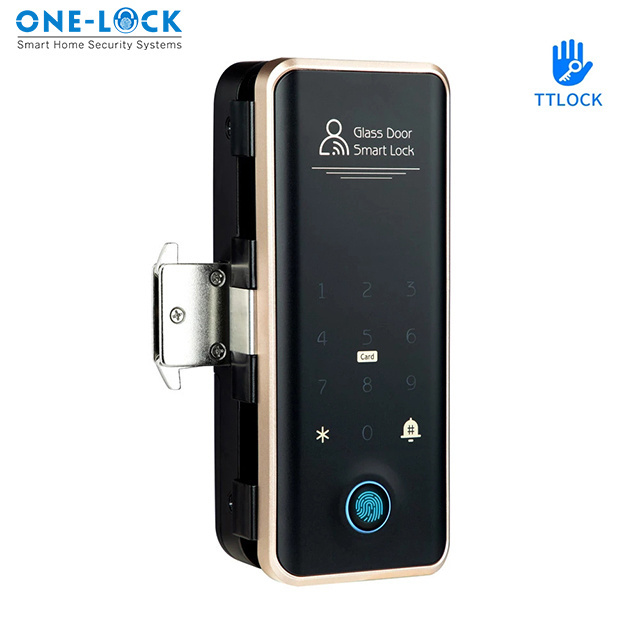 High security top end smart door lock with metal case and app for glass door and wooden door