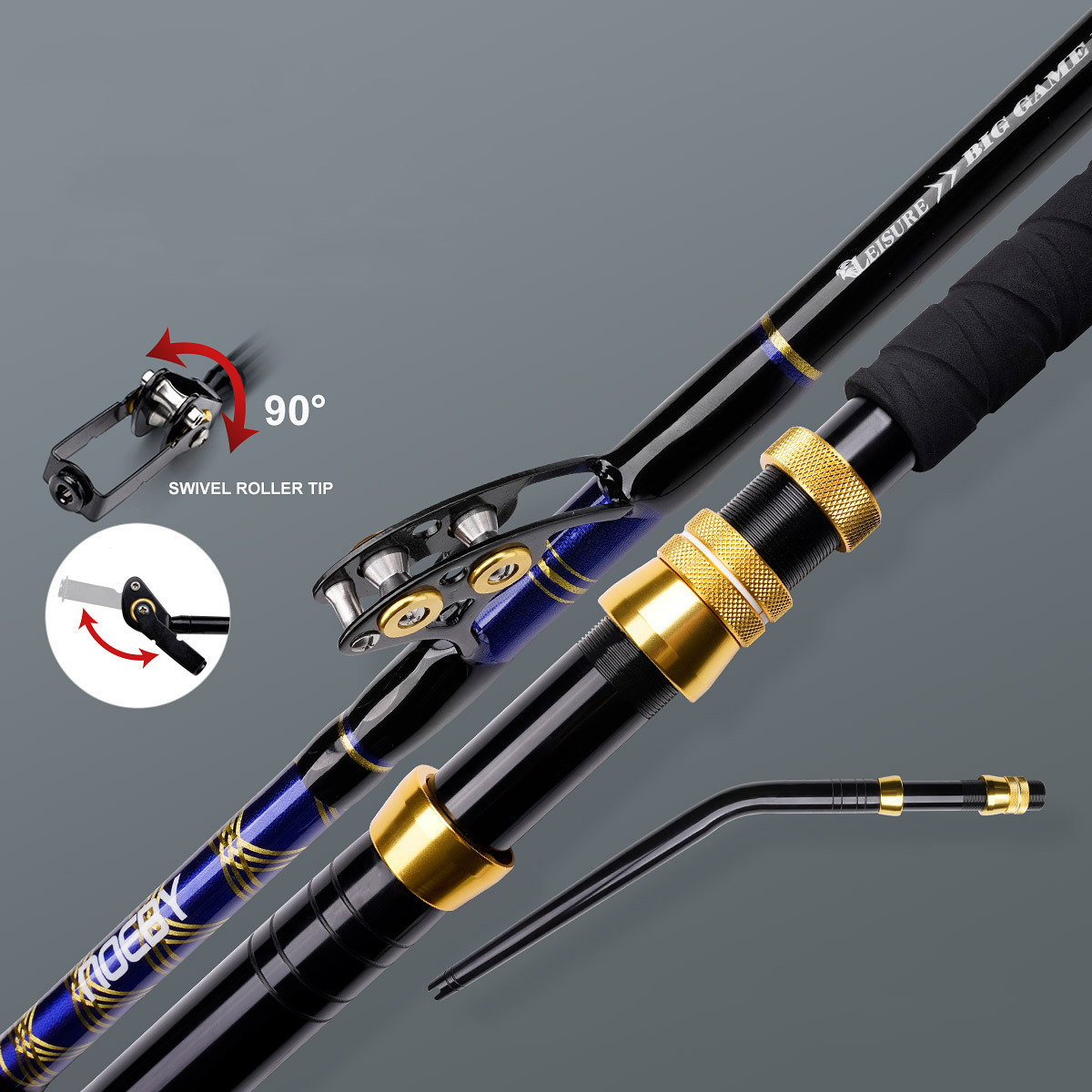 Wholesale Custom High Carbon Boat Deep Sea Tuna Trolling Big Game Fishing Rod