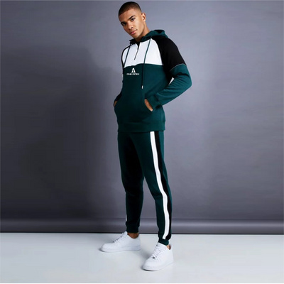 Jogging Printing Casual Unisex Sweatsuit 2 Piece Set Track Suits Tracksuits green Black White Jogging Suit by one apex