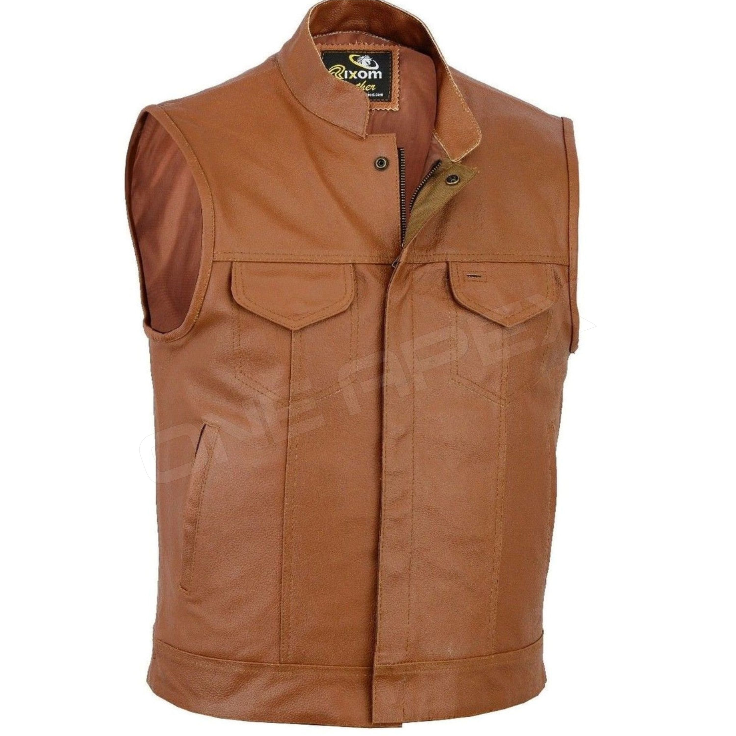 Genuine Leather Biker Motorcycle Handcrafted Leather Vest Customized Logo Leather Vest Gilet Winter Jacket For Men 2022