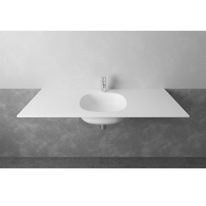 Corian Vanity Sink Marble Stone Hand Painted Glass Vessel Sink Bathroom Wash Basin for Home