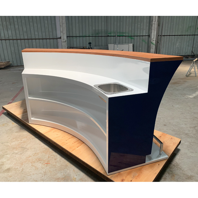 Modern Design Solid Wood Color Optional Used Boat Bar Counter for Sale