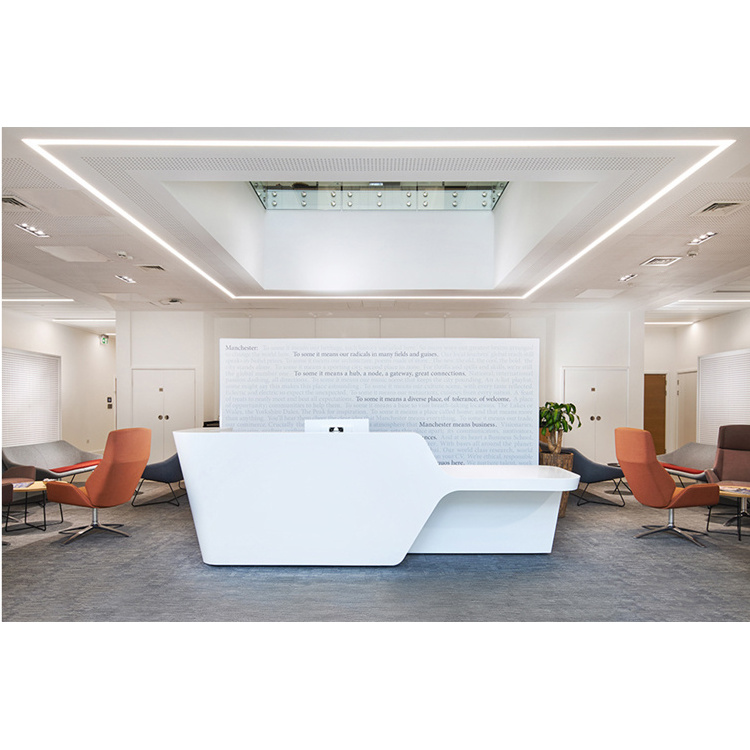 Grey Stone New Modern Design 2022 Hot Sale Dental Clinic Reception Desk White Color