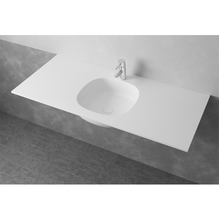 Corian Vanity Sink Marble Stone Hand Painted Glass Vessel Sink Bathroom Wash Basin for Home