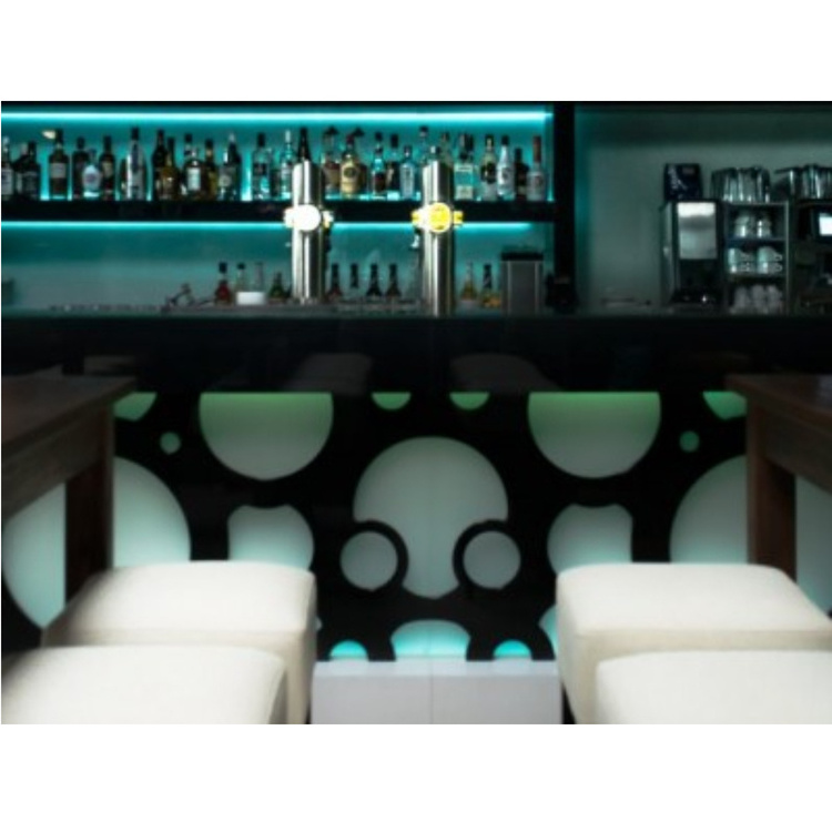 LED Bar Counter Wine Cell Table Night Club Furniture for Bar Plastic Bar Counter Customized Size