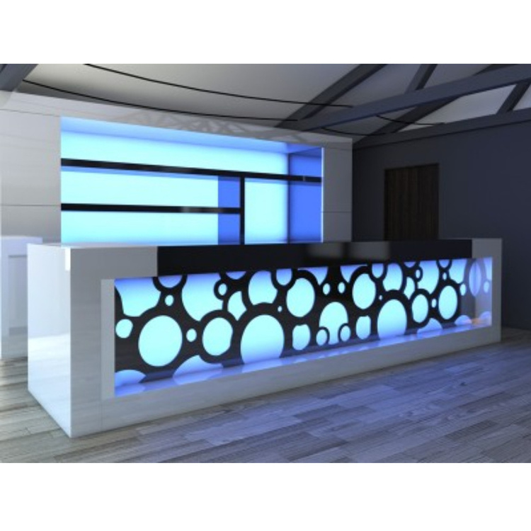 LED Bar Counter Wine Cell Table Night Club Furniture for Bar Plastic Bar Counter Customized Size