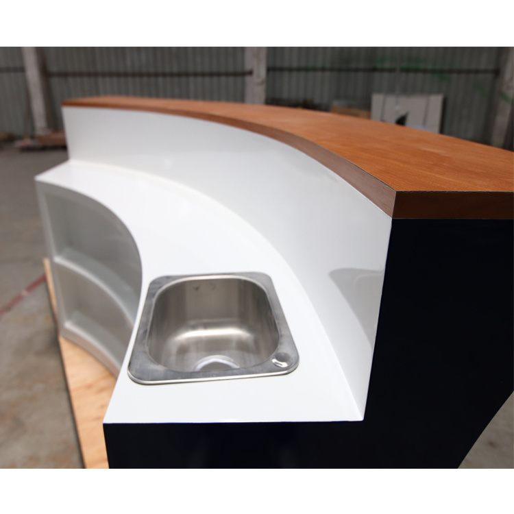 Modern Design Solid Wood Color Optional Used Boat Bar Counter for Sale