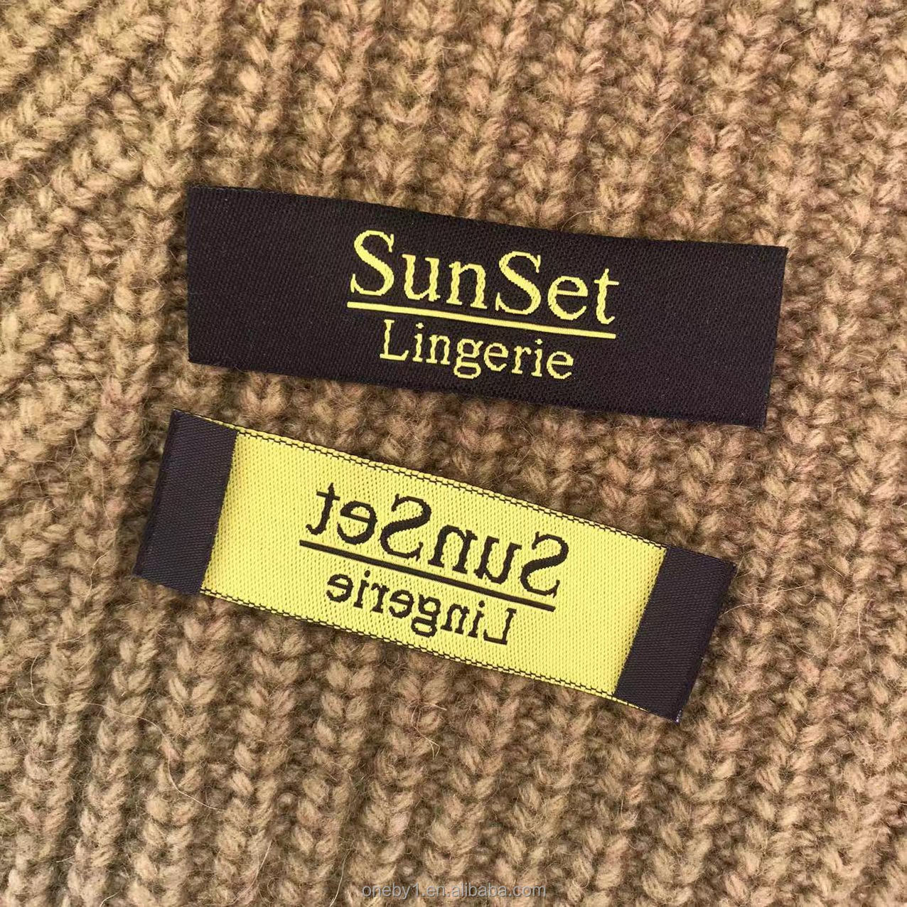 Custom Soft High Density Woven Label Collar Label Clothing Woven  Custom Made Case, Bag, Shoe and Cap Cloth Label