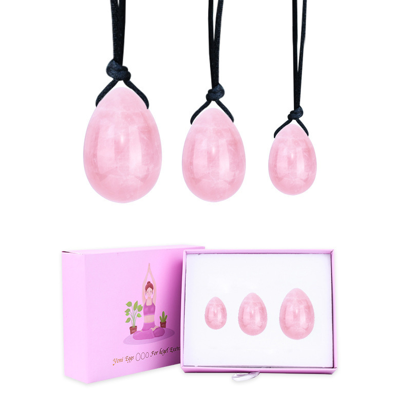 Hot sales Wholesale healing stone natural craft natural crystal craft Yoni Eggs wand Set For Women Vaginal Exercise