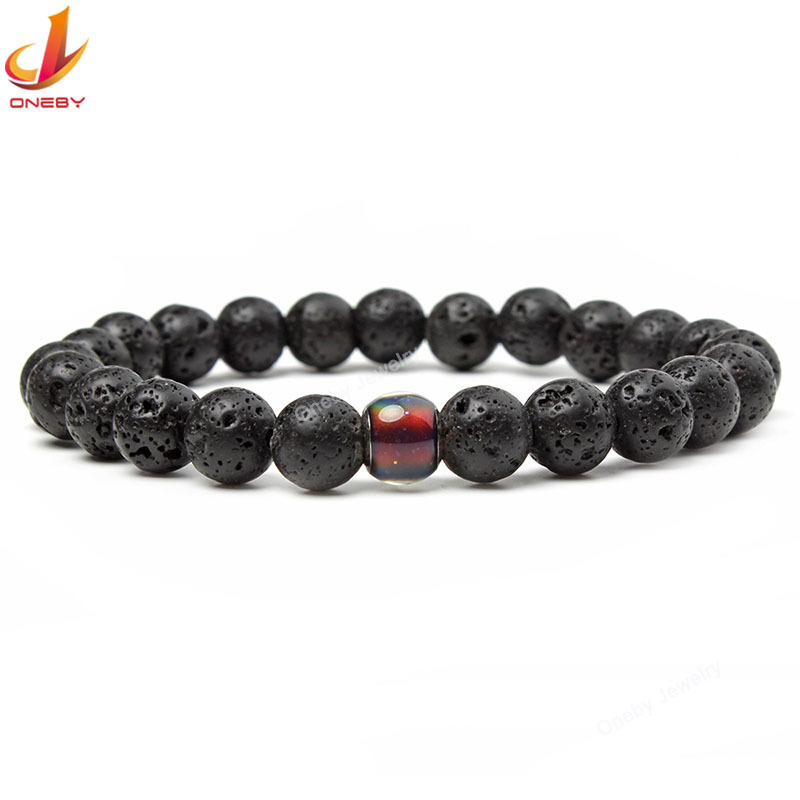 Wholesale bulk bracelet tiger eye howlite lava watermelon Matte black crystal chip bracelet natural stone bracelet