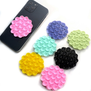 Round Silicone Suction 2023 new grip stand rack Silicone suction phone grip mobile phone accessories phone holder