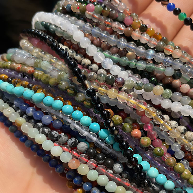 round colorful semi-precious gem bracelet necklace jewelry making other natural stone loose beads for jewelry bracelet making