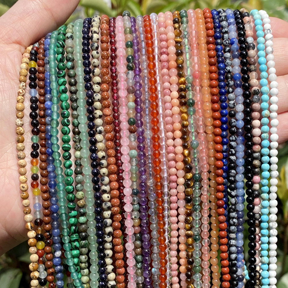 round colorful semi-precious gem bracelet necklace jewelry making other natural stone loose beads for jewelry bracelet making