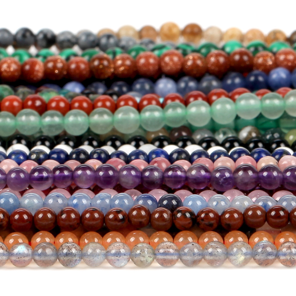 round colorful semi-precious gem bracelet necklace jewelry making other natural stone loose beads for jewelry bracelet making