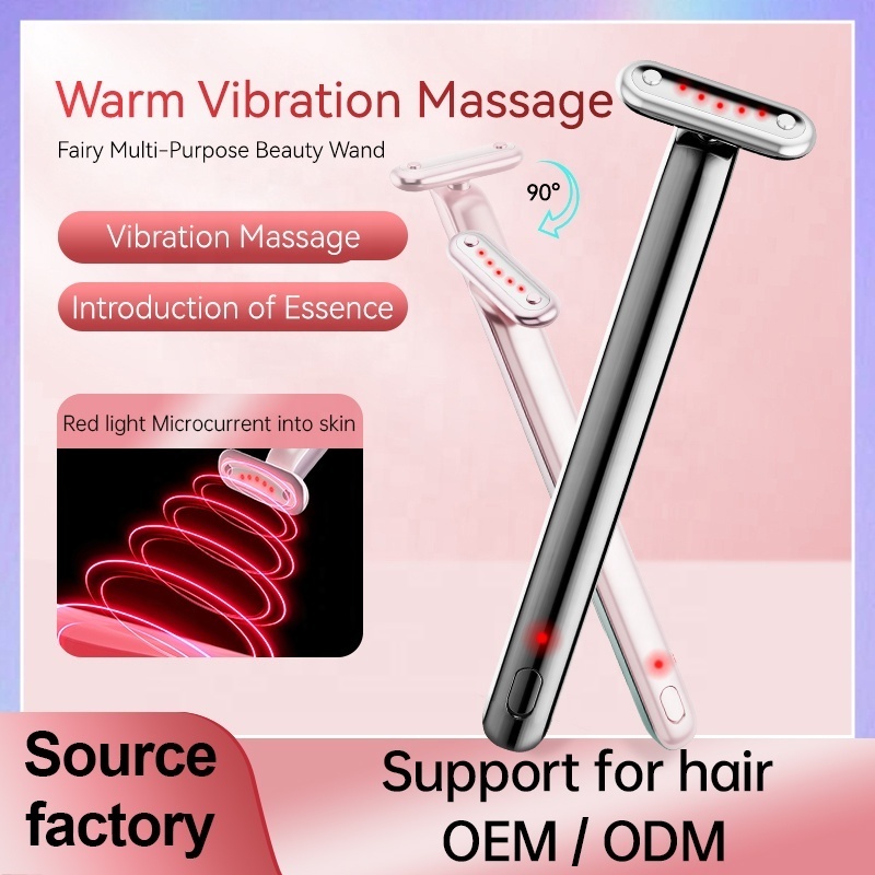 2024 New Arrival EMS Micro current Red Light Therapy Anti-Aging Skin Tightening Skin Care Eye Beauty Massager Wand