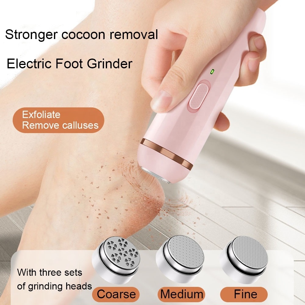 2023 New Beauty Trending Wireless Automatic Remove Dead Skin Callus Tender Foot Pedicure Foot Grinder For Feet