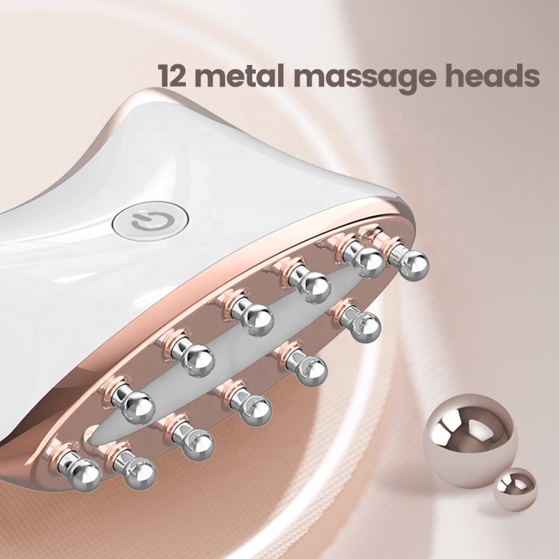 New Upgrade Home Use Electric Infrared Face Neck Body Lifting EMS LED Light Face Beauty Massage Gua Sha Meridian Scraping