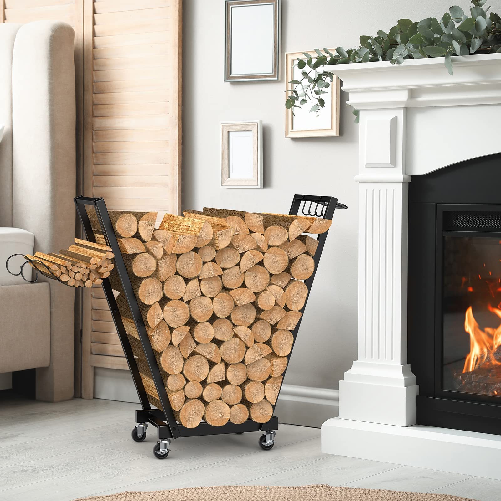 Firewood Rack Outdoor ShelterIT Firewood Log Rack With