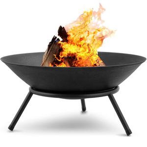 Custom Fire Pit Outdoor Wood Burning Fire Bowl  Fireplace Extra Deep Large Round Heavy Duty Metal Grate Rustproof