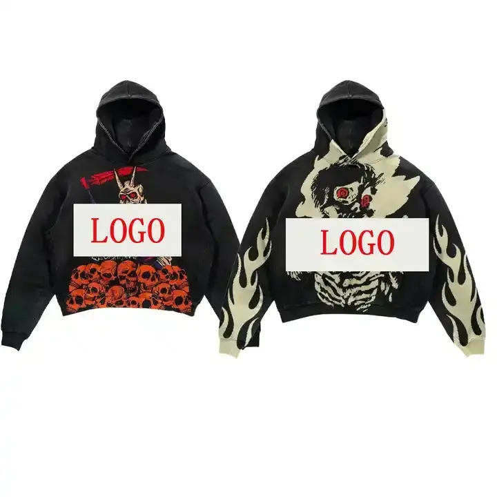 wholesale clothing Fashion 2023 Heavyweight Stressed Hoodie Custom Retro Crop for Urban Unisex Wear hoodies